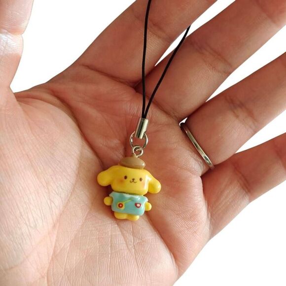 Kawaii Pompompurin Phone Charm Keychain - Picture 2 of 2